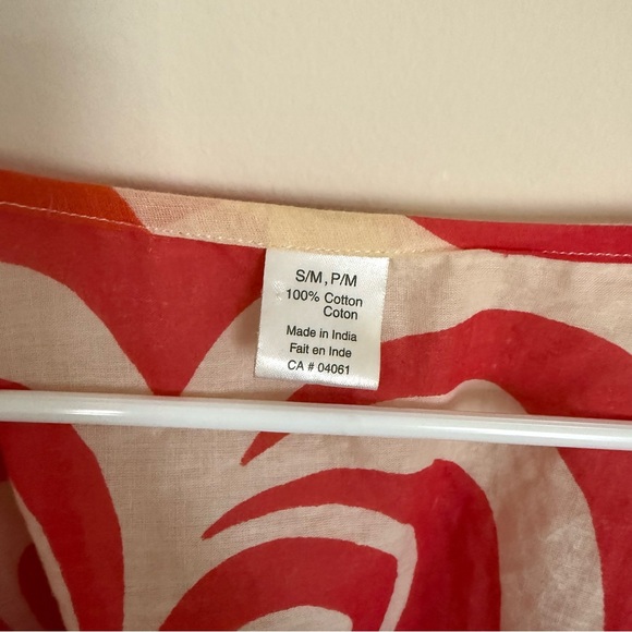 Y2K 100% Cotton Groovy Summer Vibrant Cinch Waist 3/4-Sleeve Swimsuit Coverup - Picture 3 of 9